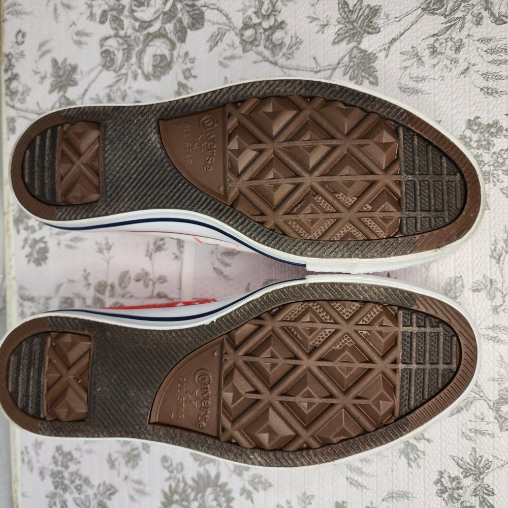 Custom Painted Zombie Hunter/Splatter Hi-Top Converse All-Stars Unisex W9/M7 - Picture 12 of 12